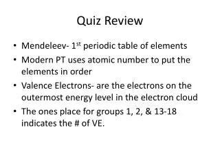 Quiz Review