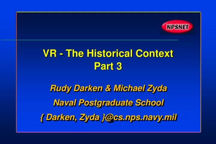 vr the historical context part 3