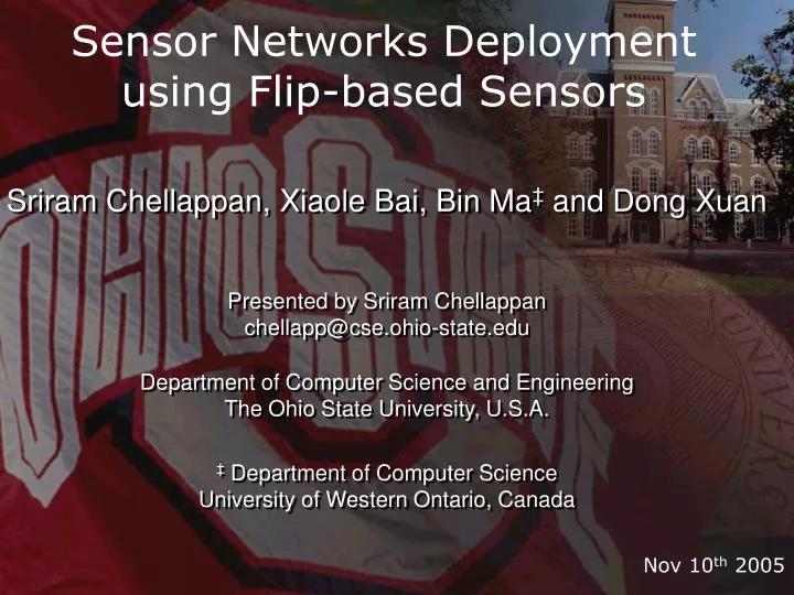 sensor networks deployment using flip based sensors