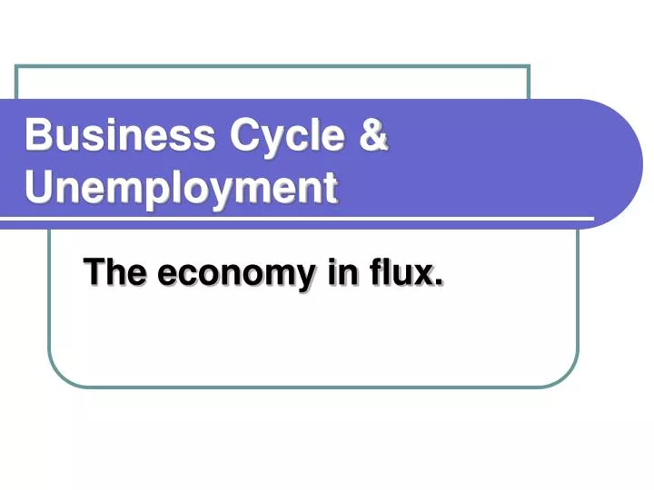 business cycle unemployment