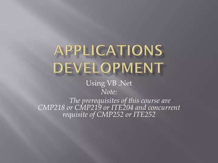 applications development