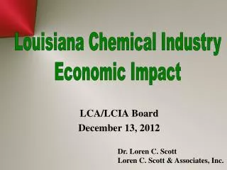 LCA/LCIA Board December 13, 2012