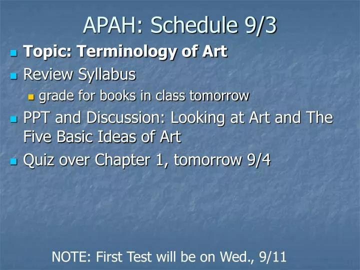 apah schedule 9 3