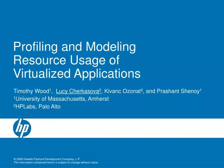 profiling and modeling resource usage of virtualized applications