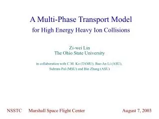 A Multi-Phase Transport Model for High Energy Heavy Ion Collisions