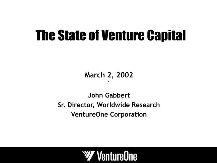the state of venture capital