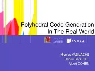 Polyhedral Code Generation In The Real World