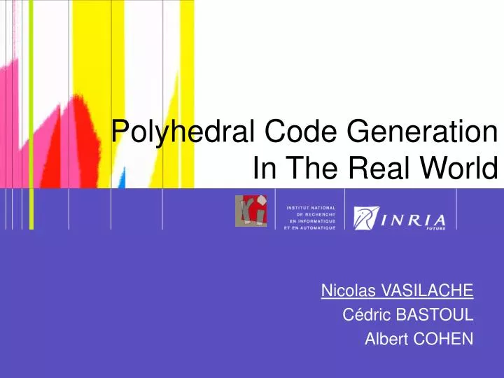 polyhedral code generation in the real world