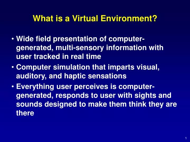 what is a virtual environment