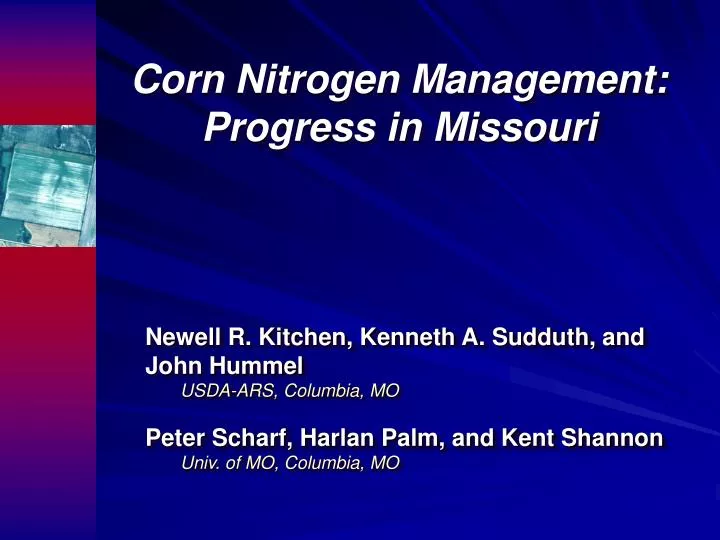 corn nitrogen management progress in missouri