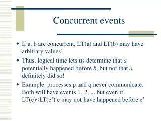 Concurrent events