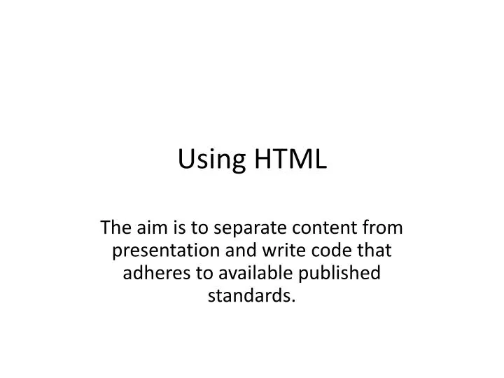 using html