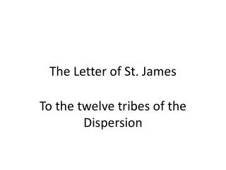 The Letter of St. James