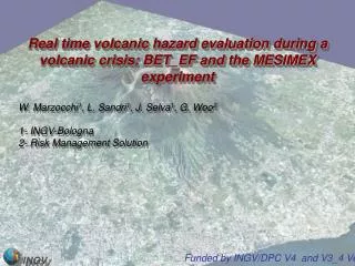 Real time volcanic hazard evaluation during a volcanic crisis: BET_EF and the MESIMEX experiment