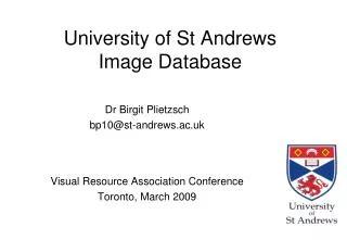 University of St Andrews Image Database