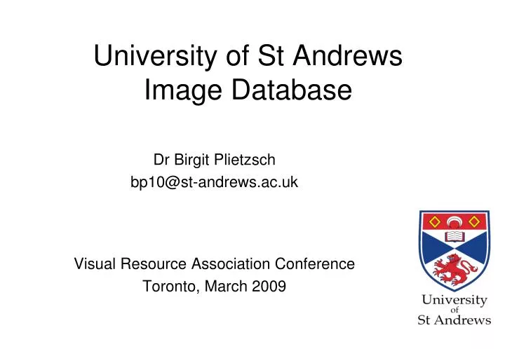 university of st andrews image database