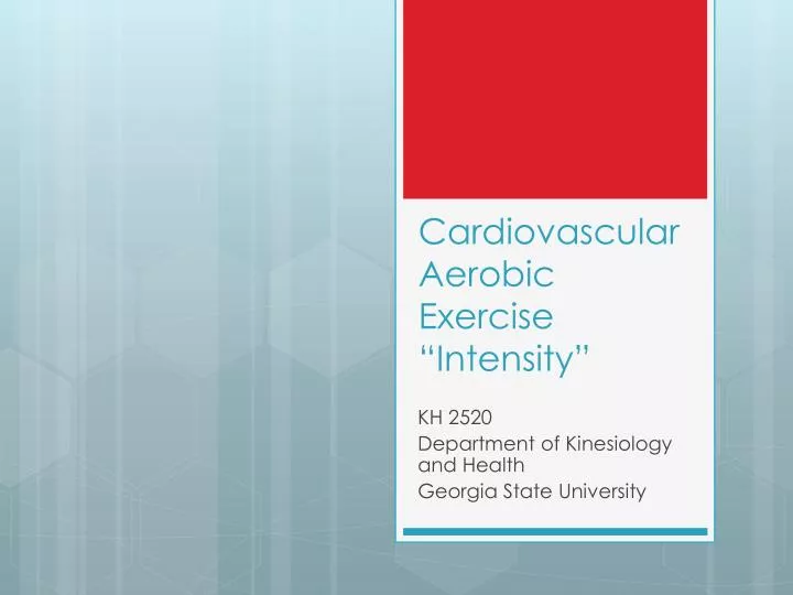 cardiovascular aerobic exercise intensity