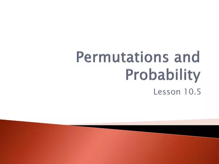 permutations and probability