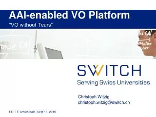 AAI-enabled VO Platform