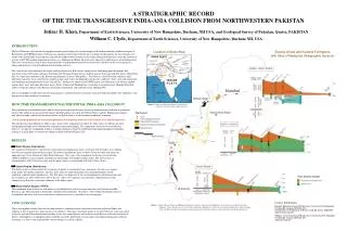 A STRATIGRAPHIC RECORD OF THE TIME TRANSGRESSIVE INDIA-ASIA COLLISION FROM NORTHWESTERN PAKISTAN
