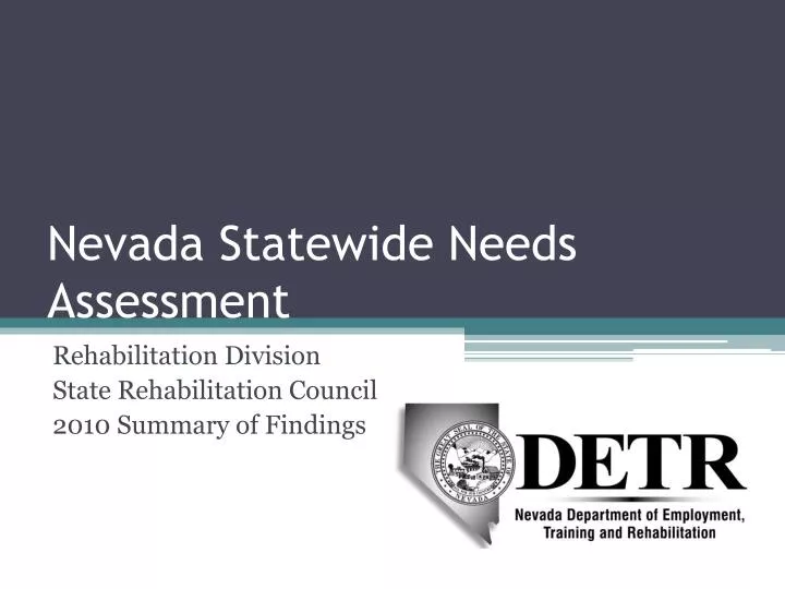nevada statewide needs assessment