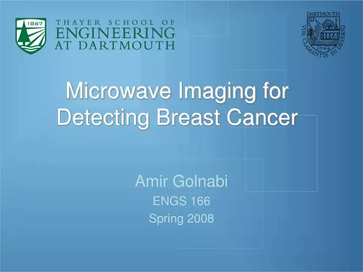 microwave imaging for detecting breast cancer