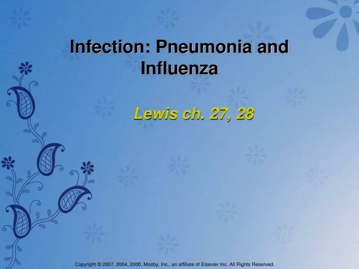 infection pneumonia and influenza