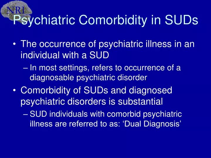 psychiatric comorbidity in suds