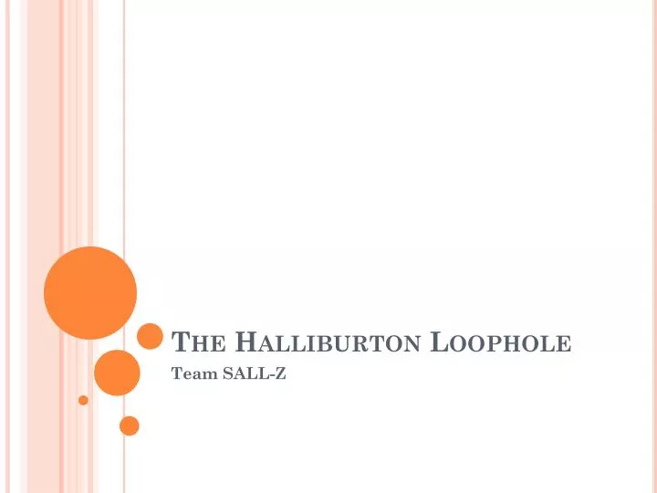 the halliburton loophole
