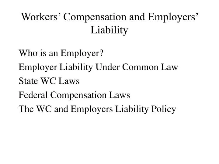 workers compensation and employers liability