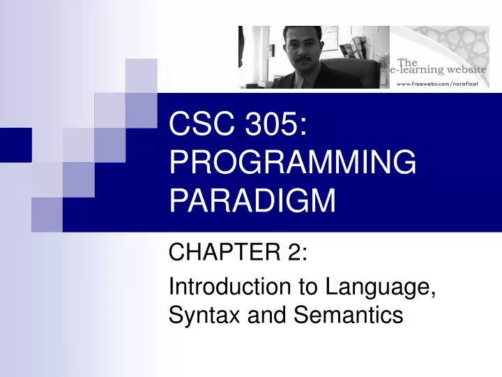 csc 305 programming paradigm