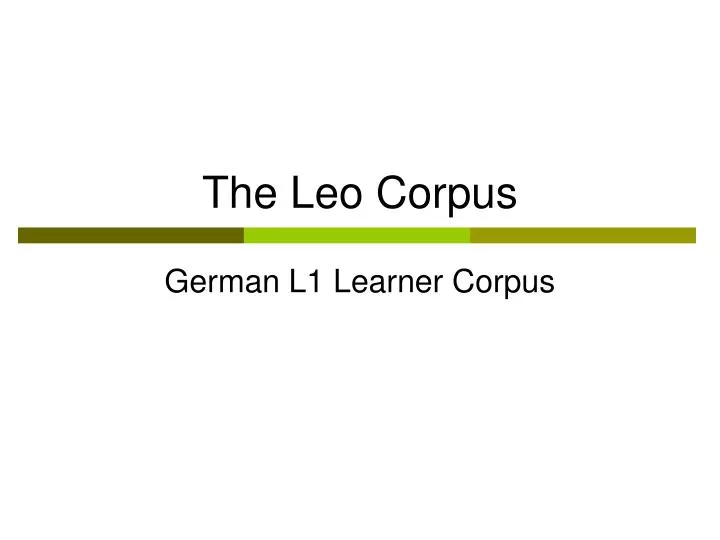 the leo corpus