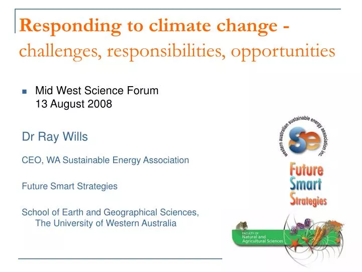 responding to climate change challenges responsibilities opportunities