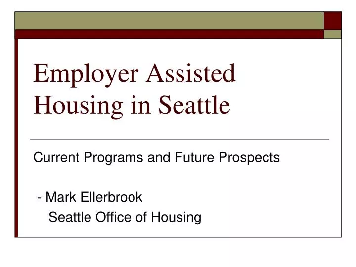 employer assisted housing in seattle