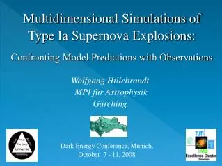 Multidimensional Simulations of Type Ia Supernova Explosions: