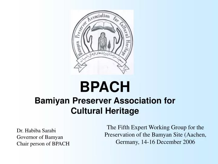 bpach bamiyan preserver association for cultural heritage