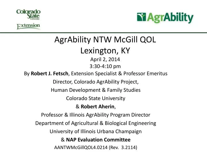 agrability ntw mcgill qol lexington ky april 2 2014 3 30 4 10 pm