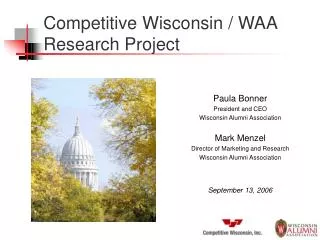 Competitive Wisconsin / WAA Research Project