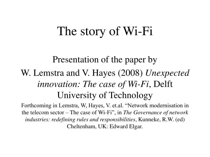 the story of wi fi