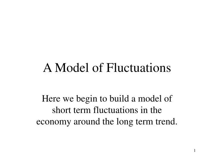 a model of fluctuations