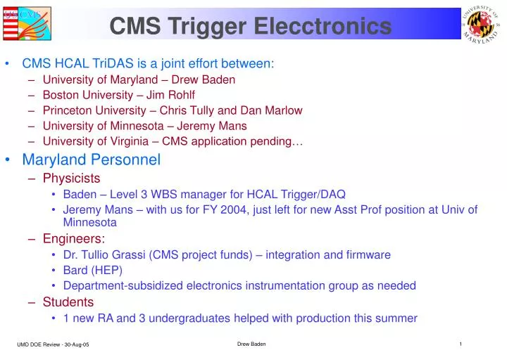 cms trigger elecctronics