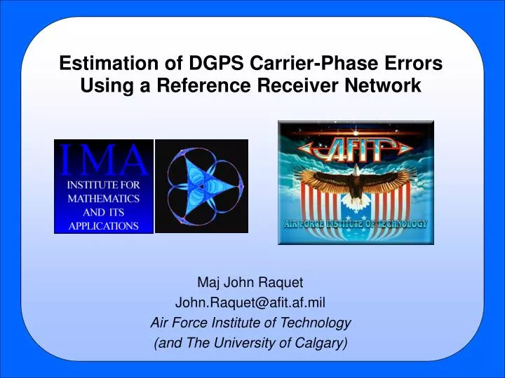 estimation of dgps carrier phase errors using a reference receiver network
