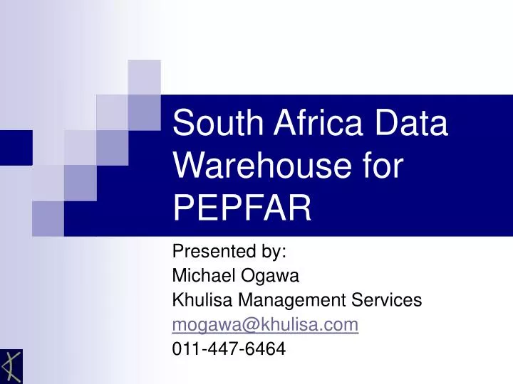 south africa data warehouse for pepfar