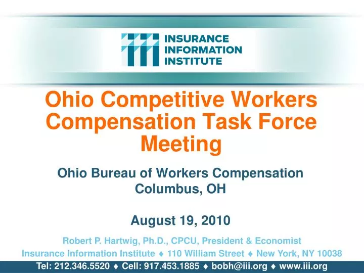 ohio competitive workers compensation task force meeting