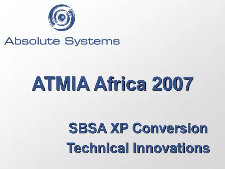 atmia africa 2007