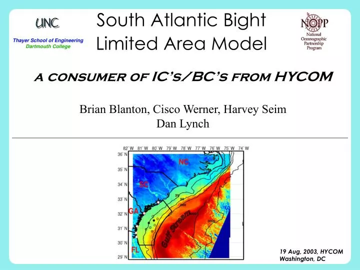south atlantic bight limited area model