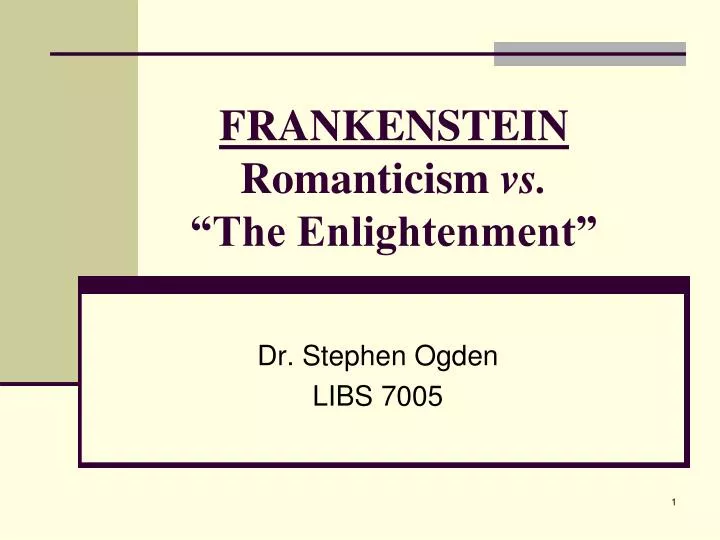 frankenstein romanticism vs the enlightenment