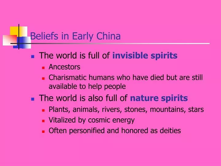 beliefs in early china
