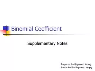 Binomial Coefficient