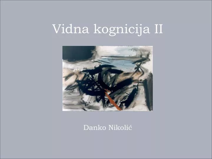 vidna kognicija ii